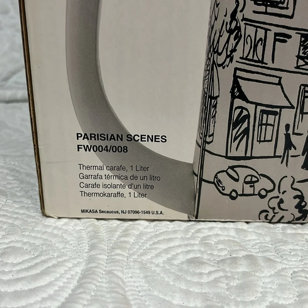 Mikasa Parisian Scenes thermal‎ carafe, new in box